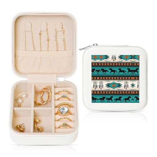 UVBDF Personalisierte Schmuckschatulle mit Pferdestreifenmuster, Reiseetui, luxuriöses Etui, Valentinstagsgeschenk, Hochzeitsgeschenk UVBDF Personalisierte Schmuckschatulle mit Pferdestreifenmuster, Reiseetui, luxuriöses Etui, Valentinstagsgeschenk, Hochzeitsgeschenk von UVBDF