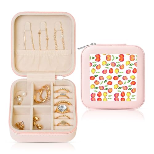 UVBDF Personalisierte Schmuckschatulle mit Pfirsichdruck, Reiseetui, luxuriöses Etui, Valentinstagsgeschenk, Hochzeitsgeschenk UVBDF Personalisierte Schmuckschatulle mit Pfirsichdruck, Reiseetui, luxuriöses Etui, Valentinstagsgeschenk, Hochzeitsgeschenk von UVBDF