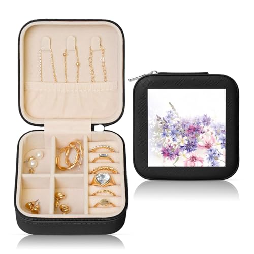 UVBDF Personalisierte Schmuckschatulle mit floralem Efeu-Druck, Reiseetui, luxuriöses Etui, Valentinstagsgeschenk, Hochzeitsgeschenk UVBDF Personalisierte Schmuckschatulle mit floralem Efeu-Druck, Reiseetui, luxuriöses Etui, Valentinstagsgeschenk, Hochzeitsgeschenk von UVBDF