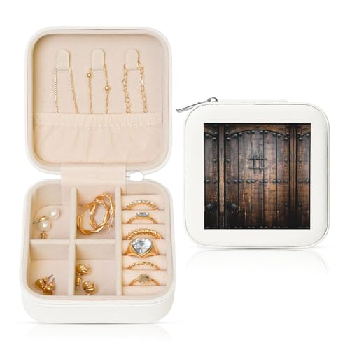 UVBDF Rustikale Schmuckschatulle mit Holztürdruck, personalisierbar, Reiseetui, luxuriöses Etui, Valentinstagsgeschenk, Hochzeitsgeschenk UVBDF Rustikale Schmuckschatulle mit Holztürdruck, personalisierbar, Reiseetui, luxuriöses Etui, Valentinstagsgeschenk, Hochzeitsgeschenk von UVBDF