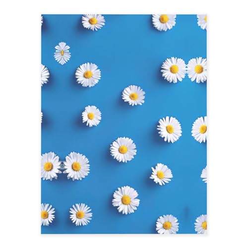 Weiße Gänseblümchen, stilvolle Kristall-Aufkleber, Kunstharz, ästhetische Aufkleber für Laptop, Skateboard, Wasserflasche, Sammelalbum von UVBDF