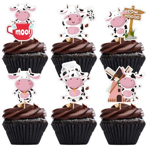 36 Stück Cupcake Topper Milchkuh Kuh Kuchenaufsätze Bauernhof Thema Geburtstags für Baby Shower Kuh Bauernhof Tier Zoo Themen Kinder Jungen Mädchen Geburtstag Party 36 Stück Cupcake Topper Milchkuh Kuh Kuchenaufsätze Bauernhof Thema Geburtstags für Baby Shower Kuh Bauernhof Tier Zoo Themen Kinder Jungen Mädchen Geburtstag Party von UVTQSSP