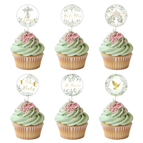 36 Stück Konfirmation Tortendeko Taufe, Taufe Cupacake Topper Taufe Kommunion Dekoration Babyparty Kuchen Dekoration Hochzeitstorte Dekoration 36 Stück Konfirmation Tortendeko Taufe, Taufe Cupacake Topper Taufe Kommunion Dekoration Babyparty Kuchen Dekoration Hochzeitstorte Dekoration von UVTQSSP