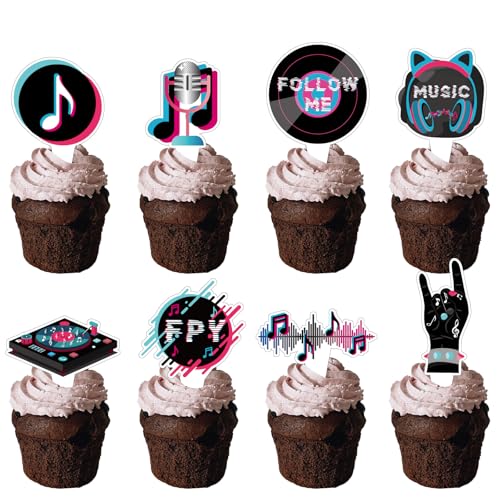 36 Stück Tortendeko Musik Cupcake Topper Disco Musik Geburtstag Kuchen Topper für Rockstar Musiker Bassgitarre 80er Jahre Retro Themed Party Supplies 36 Stück Tortendeko Musik Cupcake Topper Disco Musik Geburtstag Kuchen Topper für Rockstar Musiker Bassgitarre 80er Jahre Retro Themed Party Supplies von UVTQSSP