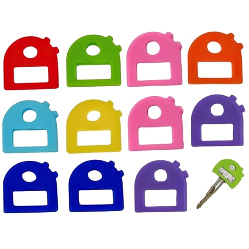 Schlüsselbezeichnungen, 11PCS-Schlüsselabdeckungen, dehnbare Silikon-Identifikatoren, 1x1 Farbkenner farbcodierte ID-Labels für Standard-Flat-House-Schlüssel Schlüsselbezeichnungen, 11PCS-Schlüsselabdeckungen, dehnbare Silikon-Identifikatoren, 1x1 Farbkenner farbcodierte ID-Labels für Standard-Flat-House-Schlüssel von UWEOTYYY