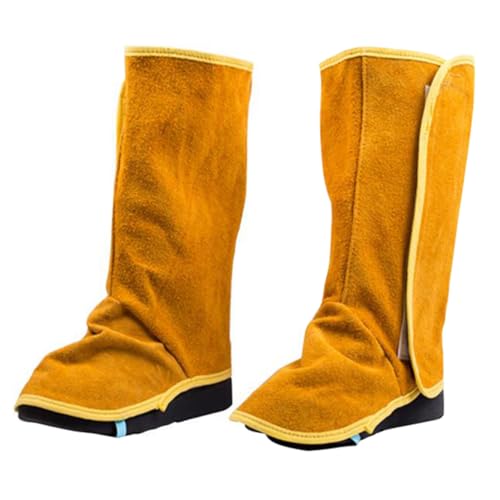 Schweißen Gamers Heavy Duty Cowhide Lederschuhabdeckungen Flammbeständiges Schweißfats 1Pair Schweißen Gamers Heavy Duty Cowhide Lederschuhabdeckungen Flammbeständiges Schweißfats 1Pair von UWEOTYYY