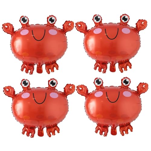 UWEOTYYY Luftballons, Partyballons, 4pcs 21x17 Zoll Aluminiumfolie Krabbe für Geburtstag Babyparty Ozean Themed Party Dekorationen, UWEOTYYY Luftballons, Partyballons, 4pcs 21x17 Zoll Aluminiumfolie Krabbe für Geburtstag Babyparty Ozean Themed Party Dekorationen, von UWEOTYYY