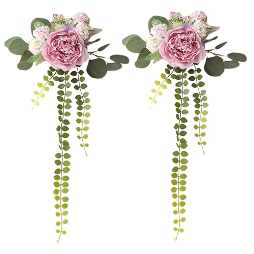Vorhangkrawatte, 2pcs Blumenvorhangabendbacks Verstellbare Elegante Blumenbacks Dekorative Binsenrücken für Home Office Schlafzimmer Dekor, Rücken von UWEOTYYY