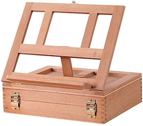 Caballetes de escritorio Soporte de exhibición de lienzo, caballete de escritorio portátil Caja de imágenes portátil Artista Caballete de estudio Infantil Soporte de exhi von UWEREBFM