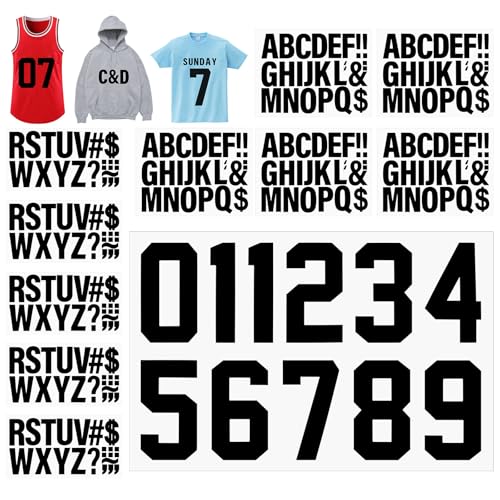 UWOBEFO Buchstaben und Zahlen zum Aufbügeln 181 Stück - IRON ON TRANSFER DESIGNS UWOBEFO Buchstaben und Zahlen zum Aufbügeln 181 Stück - IRON ON TRANSFER DESIGNS von UWOBEFO