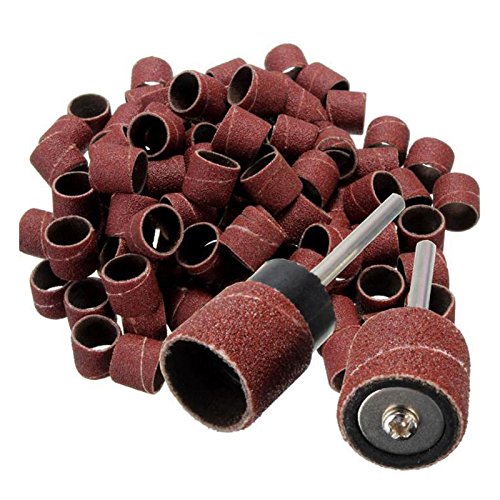 UWYRKSW 100 StüCk 1/2-Ring Aus Poliertem Schleifpapier Polierband Aus Siliziumkarbid + 2 StüCk X Drehfutter oder Dorne UWYRKSW 100 StüCk 1/2-Ring Aus Poliertem Schleifpapier Polierband Aus Siliziumkarbid + 2 StüCk X Drehfutter oder Dorne von UWYRKSW
