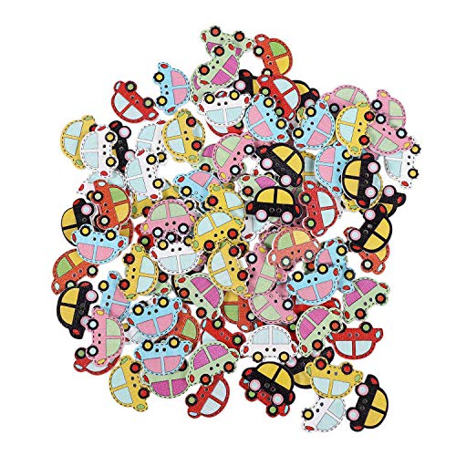 UWYRKSW 100 Stück Holzknöpfe Cartoon Auto Form Mix Farbe 2-Loch Nähen Sammelalbum DIY UWYRKSW 100 Stück Holzknöpfe Cartoon Auto Form Mix Farbe 2-Loch Nähen Sammelalbum DIY von UWYRKSW