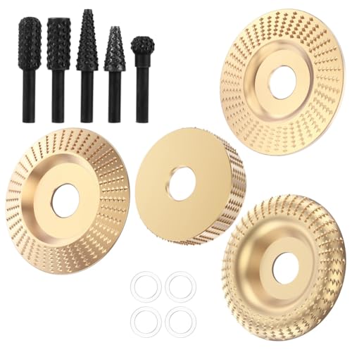 UWYRKSW 13-Teiliges Holzschnitzscheiben-Set, Buchsen, Winkelschleifer, Holzschleifscheibe, Fräser, Raspel, Polieren, Rotationswerkzeug-Zubehör UWYRKSW 13-Teiliges Holzschnitzscheiben-Set, Buchsen, Winkelschleifer, Holzschleifscheibe, Fräser, Raspel, Polieren, Rotationswerkzeug-Zubehör von UWYRKSW