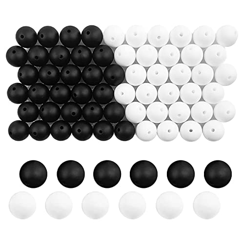 UWYRKSW 60 StüCk 15 Mm Silikonperlen DIY Armband Halskette Schmuck, Schwarz + UWYRKSW 60 StüCk 15 Mm Silikonperlen DIY Armband Halskette Schmuck, Schwarz + von UWYRKSW