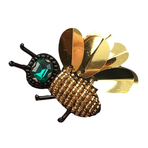 UWYRKSW Handgefertigte Strass Perlen & Pailletten Patches, Bienen Kühl Mode Nähen Auf Kristall Perle Patch für Kleidung Schuhe Dekoration Perlen Applique Niedlichen Patches UWYRKSW Handgefertigte Strass Perlen & Pailletten Patches, Bienen Kühl Mode Nähen Auf Kristall Perle Patch für Kleidung Schuhe Dekoration Perlen Applique Niedlichen Patches von UWYRKSW