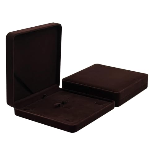 UYHBCNQD Schicke Schmuckschatulle, Samt-Schmuckschatulle, Organizer, 1 Stück, Halskette, Ring, Geschenk, Schmuckaufbewahrung, 19 cm x 19 cm x 4 cm, tolles Geschenk von UYHBCNQD