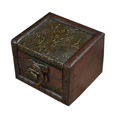 UYHBCNQD Schicke Schmuckschatulle, Vintage-Schmuckschatulle, kleine Holz-Schmuckschatulle, Organizer mit Schloss, für Halsketten, Armbänder, Schmuckaufbewahrung, tolles Geschenk UYHBCNQD Schicke Schmuckschatulle, Vintage-Schmuckschatulle, kleine Holz-Schmuckschatulle, Organizer mit Schloss, für Halsketten, Armbänder, Schmuckaufbewahrung, tolles Geschenk von UYHBCNQD