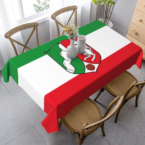 UYHhgqw Rechteckige Tischdecke, Motiv: Flagge von Nordrhein, Westfalen, 89 x 140 cm, Pfirsichhaut-Samtmaterial, perfekt für Thanksgiving, Weihnachten UYHhgqw Rechteckige Tischdecke, Motiv: Flagge von Nordrhein, Westfalen, 89 x 140 cm, Pfirsichhaut-Samtmaterial, perfekt für Thanksgiving, Weihnachten von UYHhgqw