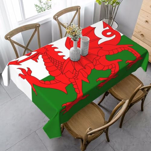 UYHhgqw Rechteckige Tischdecke, Motiv: Flagge von Wales, 89 x 140 cm, Pfirsichhaut-Samtmaterial, perfekt für Thanksgiving, Weihnachten UYHhgqw Rechteckige Tischdecke, Motiv: Flagge von Wales, 89 x 140 cm, Pfirsichhaut-Samtmaterial, perfekt für Thanksgiving, Weihnachten von UYHhgqw