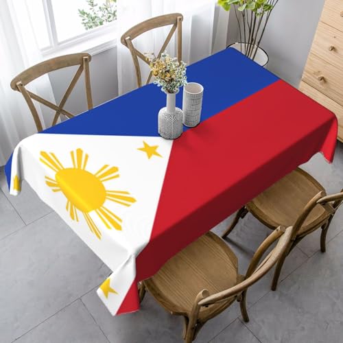 UYHhgqw Rechteckige Tischdecke mit philippinischer Flagge, 89 x 140 cm, Pfirsichhaut-Samtmaterial, perfekt für Thanksgiving, Weihnachten UYHhgqw Rechteckige Tischdecke mit philippinischer Flagge, 89 x 140 cm, Pfirsichhaut-Samtmaterial, perfekt für Thanksgiving, Weihnachten von UYHhgqw