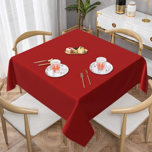 UYHhgqw Rote Tischdecke, quadratisch, 140 x 140 cm, Pfirsichhaut-Samtmaterial, perfekt für Thanksgiving, Weihnachten UYHhgqw Rote Tischdecke, quadratisch, 140 x 140 cm, Pfirsichhaut-Samtmaterial, perfekt für Thanksgiving, Weihnachten von UYHhgqw