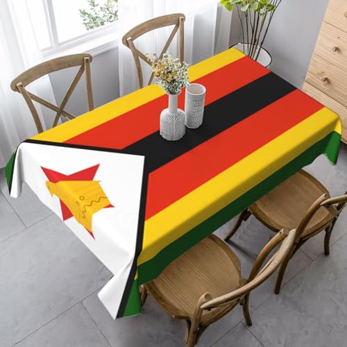 UYHhgqw Tischdecke mit Flagge von Simbabwe, rechteckig, 89 x 140 cm, Pfirsichhaut-Samtmaterial, perfekt für Thanksgiving, Weihnachten UYHhgqw Tischdecke mit Flagge von Simbabwe, rechteckig, 89 x 140 cm, Pfirsichhaut-Samtmaterial, perfekt für Thanksgiving, Weihnachten von UYHhgqw