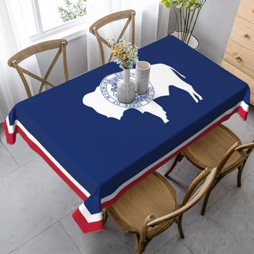 UYHhgqw Wyoming Tischdecke mit Staatsflagge, rechteckig, 89 x 140 cm, Pfirsichhaut-Samtmaterial, perfekt für Thanksgiving, Weihnachten UYHhgqw Wyoming Tischdecke mit Staatsflagge, rechteckig, 89 x 140 cm, Pfirsichhaut-Samtmaterial, perfekt für Thanksgiving, Weihnachten von UYHhgqw