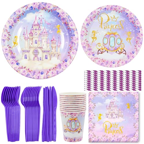 60 Stück Partygeschirr Geburtstag, Pappteller Kindergeburtstag, Schloss Prinzessin Pappbecher Servietten Strohhalme Kindergeburtstag Tischdeko für Prinzessin Geburtstag party 60 Stück Partygeschirr Geburtstag, Pappteller Kindergeburtstag, Schloss Prinzessin Pappbecher Servietten Strohhalme Kindergeburtstag Tischdeko für Prinzessin Geburtstag party von UYOTBKEUB