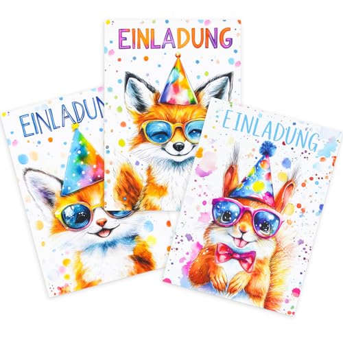 UYOTBKEUB 12 Stück Einladungskarten für Kindergeburtstag, Geburtstag Party Einladung Einschulung mit 12 Stück Umschläge für Mädchen und Jungen, Geburtstagseinladungen UYOTBKEUB 12 Stück Einladungskarten für Kindergeburtstag, Geburtstag Party Einladung Einschulung mit 12 Stück Umschläge für Mädchen und Jungen, Geburtstagseinladungen von UYOTBKEUB