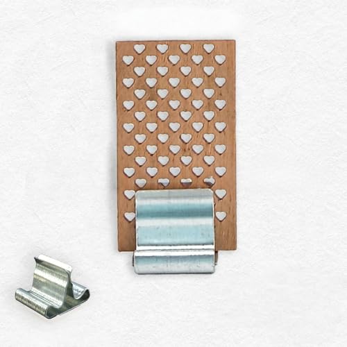 UYSSJTGAZ 5/10 Sets 36–90 x 20 mm Herzgitter, große Holzdochte zur Kerzenherstellung mit Metalldochthalter, rauchfreie Sojakerzendochte, Crackle-Holzdochte(5sets,20 * 36 mm) von UYSSJTGAZ