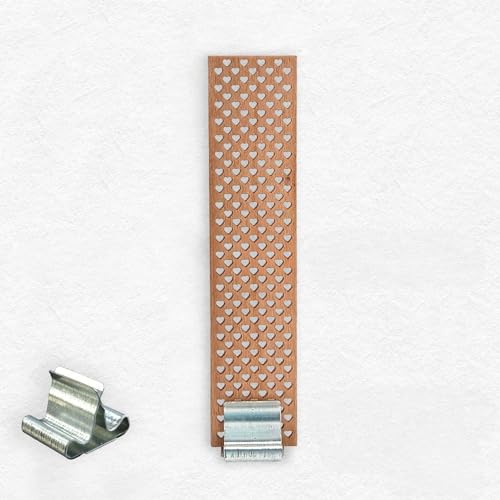 UYSSJTGAZ 5/10 Sets 36–90 x 20 mm Herzgitter, große Holzdochte zur Kerzenherstellung mit Metalldochthalter, rauchfreie Sojakerzendochte, Crackle-Holzdochte(5sets,20 * 90 mm) von UYSSJTGAZ