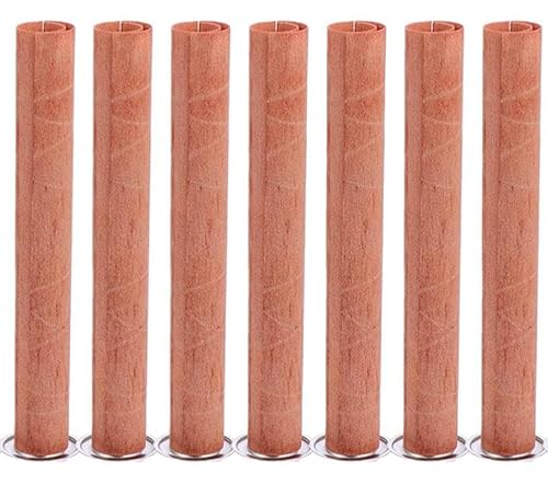 UYSSJTGAZ 70 x 7 mm 5/10/20 Set Röhrentyp Holzdochte aus Crackle-Holz for die Kerzenherstellung mit Dochthaltern Metall for Basteln von rauchfreien Sojakerzen(20PCS) von UYSSJTGAZ