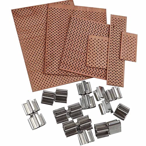 UYSSJTGAZ Set mit 4 Stück hohlen, dreieckigen Kerzendochten aus natürlichem Holz for die Herstellung von Sojakerzen, DIY-Kit Metallhalterung Eisen(101mmx76mm) von UYSSJTGAZ