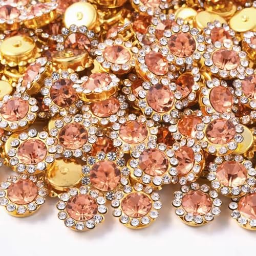 120 Stück Sonnenblumen-Strasssteine zum Aufnähen, Kristallglas, Metallklauen-Strasssteine zum Basteln, Glitzer-Edelsteine für Kleidung, Schuhe, Kappen, Ohrringe, Gürtel, Nähzubehör (16 Champagner) 120 Stück Sonnenblumen-Strasssteine zum Aufnähen, Kristallglas, Metallklauen-Strasssteine zum Basteln, Glitzer-Edelsteine für Kleidung, Schuhe, Kappen, Ohrringe, Gürtel, Nähzubehör (16 Champagner) von UYTRDVG