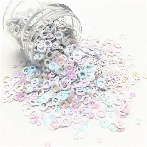 Dekorative Pailletten, Näh-Pailletten, Pailletten zum Nähen, Doppel-Pailletten, 5 mm, Kreisring, 3 mm, runde Punktform, lose Pailletten für Nagelkunst, Damen, Nageldekoration, Nähen, Kinder Dekorative Pailletten, Näh-Pailletten, Pailletten zum Nähen, Doppel-Pailletten, 5 mm, Kreisring, 3 mm, runde Punktform, lose Pailletten für Nagelkunst, Damen, Nageldekoration, Nähen, Kinder von UYUME