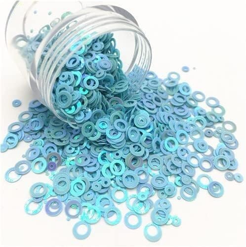 Dekorative Pailletten, Näh-Pailletten, Pailletten zum Nähen, Doppel-Pailletten, 5 mm, Kreisring, 3 mm, runde Punktform, lose Pailletten für Nagelkunst, Damen, Nageldekoration, Nähen, Kinder Dekorative Pailletten, Näh-Pailletten, Pailletten zum Nähen, Doppel-Pailletten, 5 mm, Kreisring, 3 mm, runde Punktform, lose Pailletten für Nagelkunst, Damen, Nageldekoration, Nähen, Kinder von UYUME