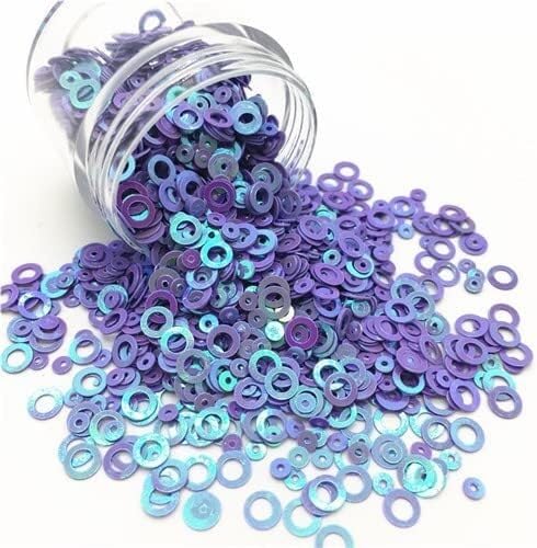Dekorative Pailletten, Pailletten nähen, Nähpailletten, doppelter Pailletten 5mm rund Ring 3mm runde Form Punkte lose Pailletten für Nail Art für Frauen Nail Art Nähen Dekorative Pailletten, Pailletten nähen, Nähpailletten, doppelter Pailletten 5mm rund Ring 3mm runde Form Punkte lose Pailletten für Nail Art für Frauen Nail Art Nähen von UYUME