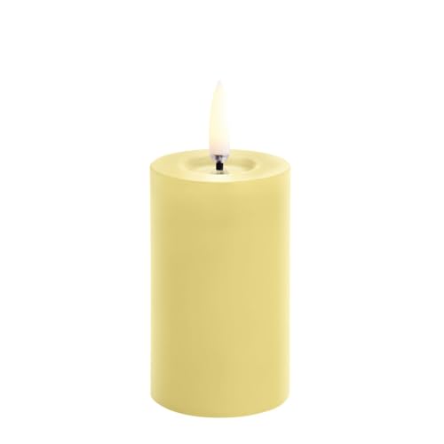 UYUNI LED-Stumpenkerze mit Wachsspiegel aus Paraffinwachs Wheat Yellow Smooth 7,5 cm von UYUNI