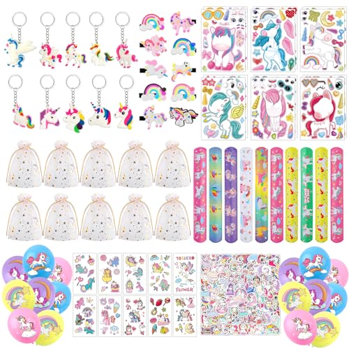 UYUYong 178 Stück Einhorn Party Mitgebsel Kindergeburtstag, Geburtstagsdeko Einhorn Kindergeburtstag Gastgeschenke mit Schnapparmband Schlüsselanhänger Kindertattoos, für Einhorn Thema Gastgeschenke UYUYong 178 Stück Einhorn Party Mitgebsel Kindergeburtstag, Geburtstagsdeko Einhorn Kindergeburtstag Gastgeschenke mit Schnapparmband Schlüsselanhänger Kindertattoos, für Einhorn Thema Gastgeschenke von UYUYong