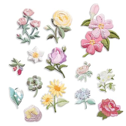UYVPAER 14 Stück Aufbügeln Blumen Bestickte Aufnäher, Hochwertige Bügel-Patches, Vielfältige Designs Für Jeans, Hemden & Jacken, Einfache Anwendung UYVPAER 14 Stück Aufbügeln Blumen Bestickte Aufnäher, Hochwertige Bügel-Patches, Vielfältige Designs Für Jeans, Hemden & Jacken, Einfache Anwendung von UYVPAER