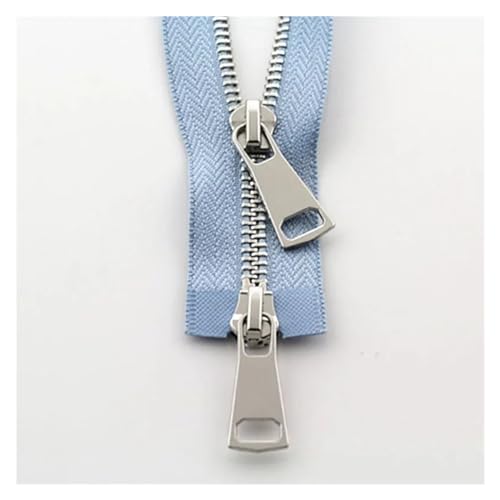 Nylon-Reißverschlüsse, Reißverschlüsse, 2 Stück, 70/90 cm, doppelköpfiger Metallreißverschluss, Jackenmantel-Reißverschluss, DIY-Handarbeit, offener Schwanz, Zwei-Wege-Reißverschluss, Zubehör(Sky Blue Nylon-Reißverschlüsse, Reißverschlüsse, 2 Stück, 70/90 cm, doppelköpfiger Metallreißverschluss, Jackenmantel-Reißverschluss, DIY-Handarbeit, offener Schwanz, Zwei-Wege-Reißverschluss, Zubehör(Sky Blue von UZAMIRLEX