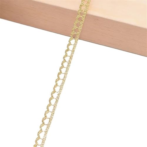 Spitzenband-Stoff, 20 Yards Gold Silber Spitzenbesatz Blumenstickerei(B06) von UZAMIRLEX