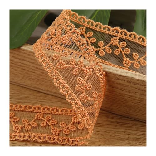 Spitzenband-Stoff, 30 Yard Stickerei Spitze Trimmt Exquisite Nähen Band Gurtband DIY Garnituren(Orange) von UZAMIRLEX