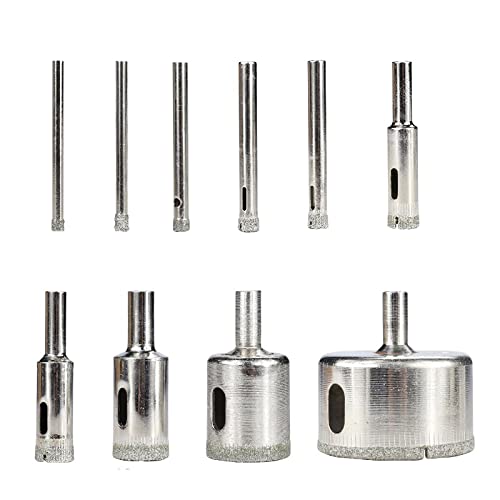 UZAMIRLEX Diamantbeschichtete Lochsäge-Fliesenbohrer, Diamantbeschichteter Bohrer, 3–60 mm, for Fliesen, Marmor, Glas, Keramik, Lochsäge, Bohrer, Diamantkernbohrer(No.4,1pcs Set) von UZAMIRLEX