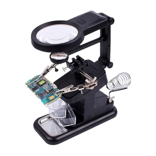 UZAMIRLEX Dritte Hand Lötunterstützung, LED-Lupe, 3-Fach, 4,5-Fach, mit Clips, USB-betrieben, verstellbare Arme UZAMIRLEX Dritte Hand Lötunterstützung, LED-Lupe, 3-Fach, 4,5-Fach, mit Clips, USB-betrieben, verstellbare Arme von UZAMIRLEX