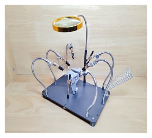 UZAMIRLEX Dritte Hand Lötunterstützung, Lötstation, Werkzeug aus dritter Hand, mehrere Konfigurationen, multifunktionale elektronische Reparatur, 1 Stück(6clamps+modifiedvise+Mirror(withluotieframe)) UZAMIRLEX Dritte Hand Lötunterstützung, Lötstation, Werkzeug aus dritter Hand, mehrere Konfigurationen, multifunktionale elektronische Reparatur, 1 Stück(6clamps+modifiedvise+Mirror(withluotieframe)) von UZAMIRLEX