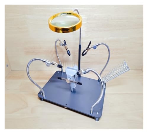 UZAMIRLEX Dritte Hand Lötunterstützung, Lötstation, Werkzeug aus dritter Hand, mehrere Konfigurationen, multifunktionale elektronische Reparatur, 1 Stück(4clamps+originalvise+Mirror(withluotieframe)) UZAMIRLEX Dritte Hand Lötunterstützung, Lötstation, Werkzeug aus dritter Hand, mehrere Konfigurationen, multifunktionale elektronische Reparatur, 1 Stück(4clamps+originalvise+Mirror(withluotieframe)) von UZAMIRLEX