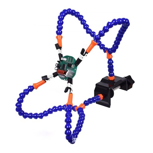 UZAMIRLEX Dritte Hand Lötunterstützung, Lötstation mit 4 helfenden Händen und Sockel(Black) von UZAMIRLEX