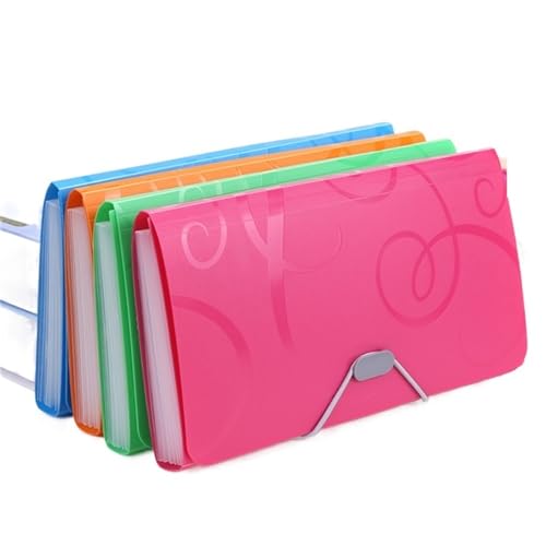 UZAMIRLEX Expanding File Organiser, A6 Organizer Daten Buch Datei Beutel Rechnung Ordner Schule Büro Binder Familie Ordner Ordner(Red) von UZAMIRLEX