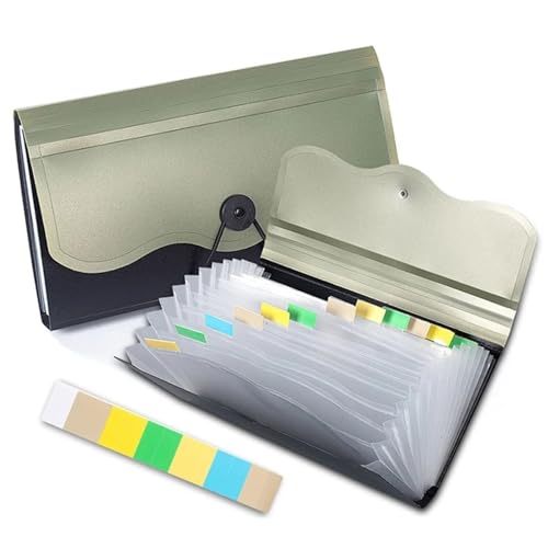 UZAMIRLEX Expanding File Organiser, B5 Akkordeonordner Fächermappe Dokumentenmappe Dokumentenmappe Dokumentenmappe Dokumentenmappe(Green) von UZAMIRLEX